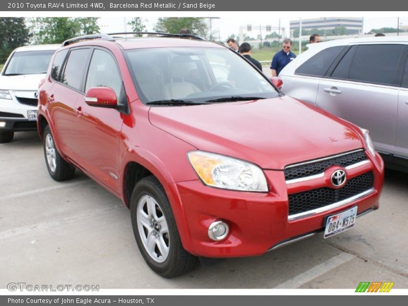 Barcelona Red Metallic / Sand Beige 2010 Toyota RAV4 Limited 4WD