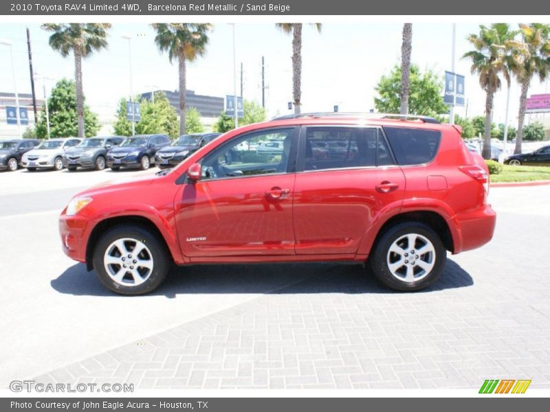 Barcelona Red Metallic / Sand Beige 2010 Toyota RAV4 Limited 4WD