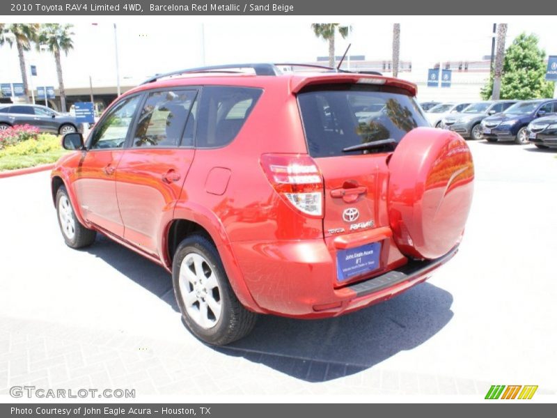 Barcelona Red Metallic / Sand Beige 2010 Toyota RAV4 Limited 4WD