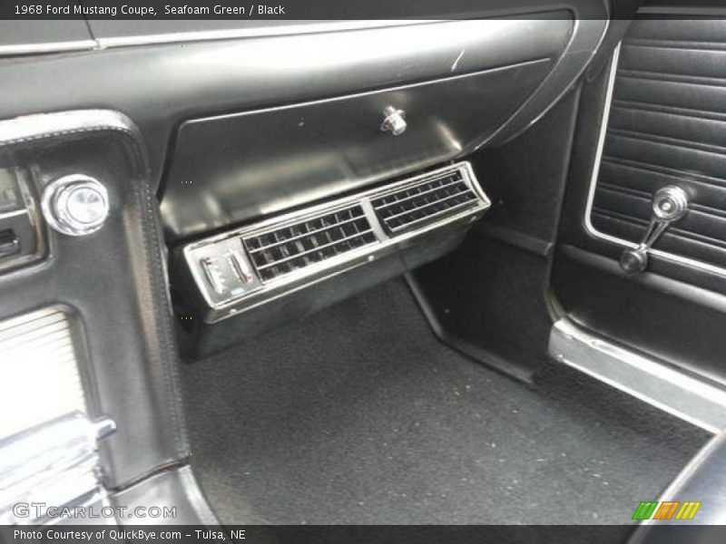 Seafoam Green / Black 1968 Ford Mustang Coupe