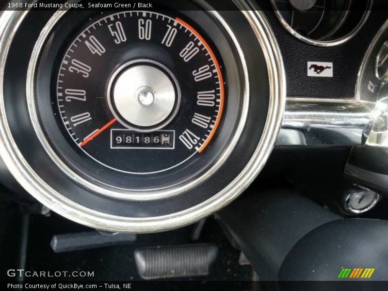 Seafoam Green / Black 1968 Ford Mustang Coupe
