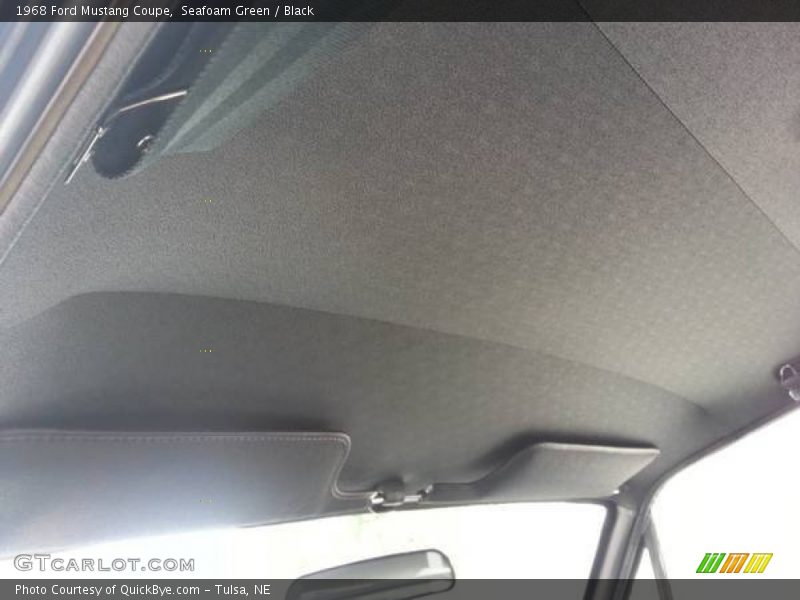 Seafoam Green / Black 1968 Ford Mustang Coupe