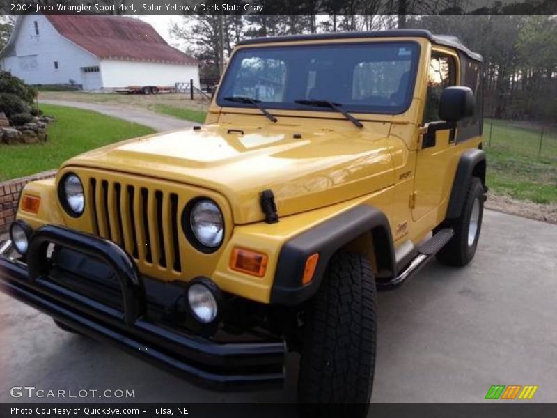 Solar Yellow / Dark Slate Gray 2004 Jeep Wrangler Sport 4x4