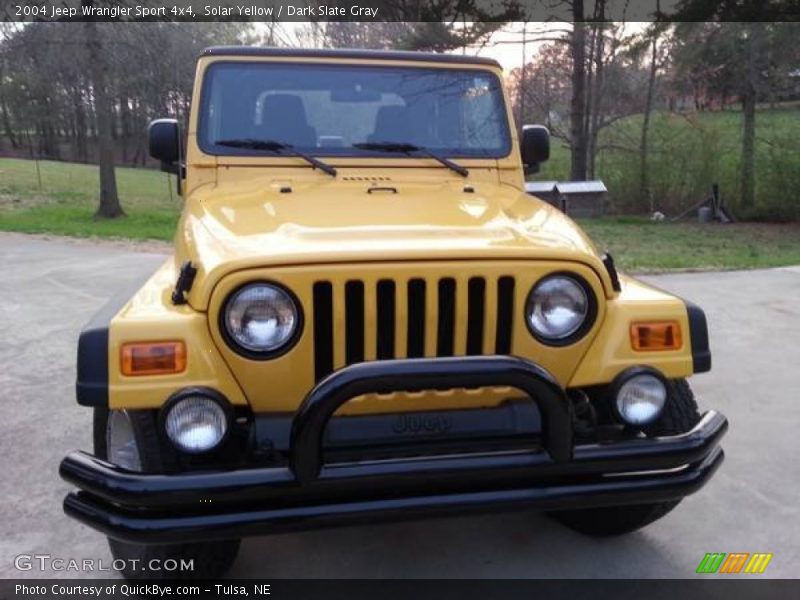 Solar Yellow / Dark Slate Gray 2004 Jeep Wrangler Sport 4x4