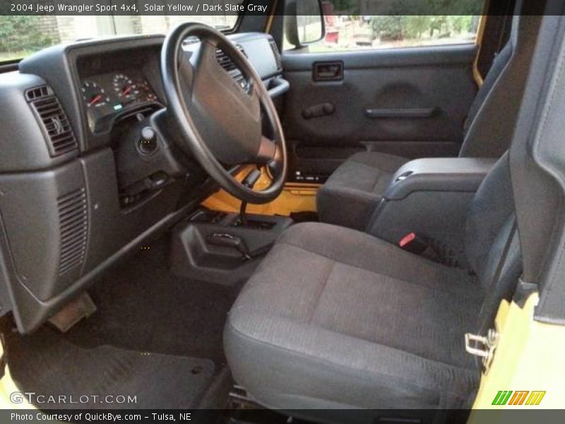 Solar Yellow / Dark Slate Gray 2004 Jeep Wrangler Sport 4x4