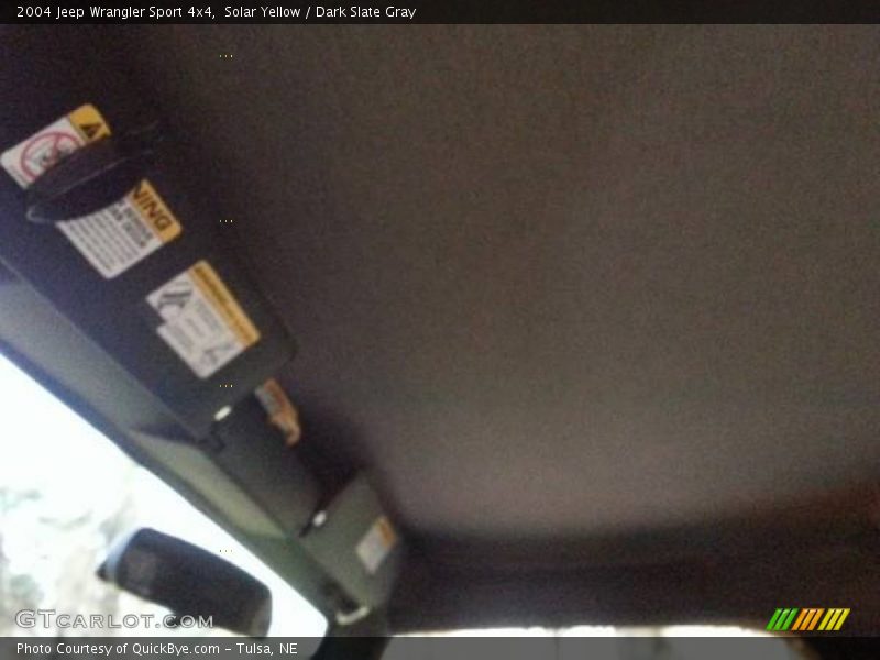 Solar Yellow / Dark Slate Gray 2004 Jeep Wrangler Sport 4x4