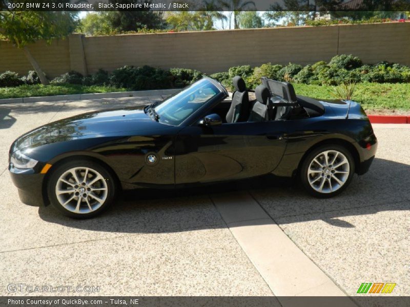 Black Sapphire Metallic / Black 2007 BMW Z4 3.0i Roadster