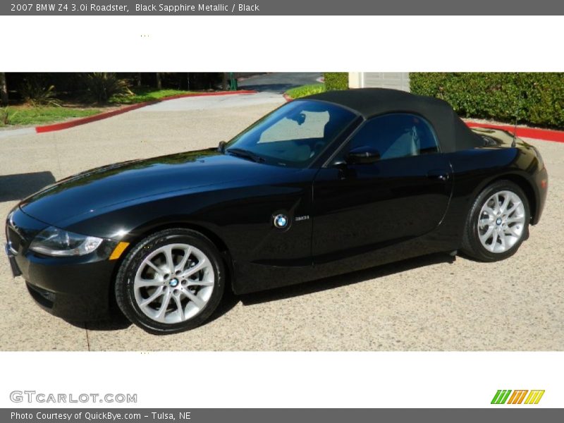 Black Sapphire Metallic / Black 2007 BMW Z4 3.0i Roadster