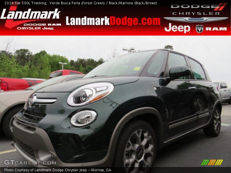 Verde Bosca Perla (Forest Green) / Black/Marrone (Black/Brown) 2014 Fiat 500L Trekking