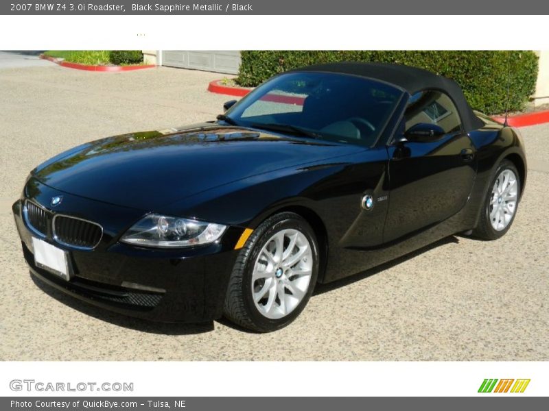 Black Sapphire Metallic / Black 2007 BMW Z4 3.0i Roadster