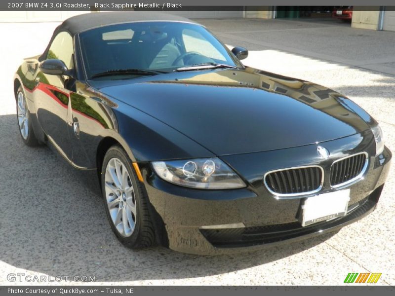 Black Sapphire Metallic / Black 2007 BMW Z4 3.0i Roadster