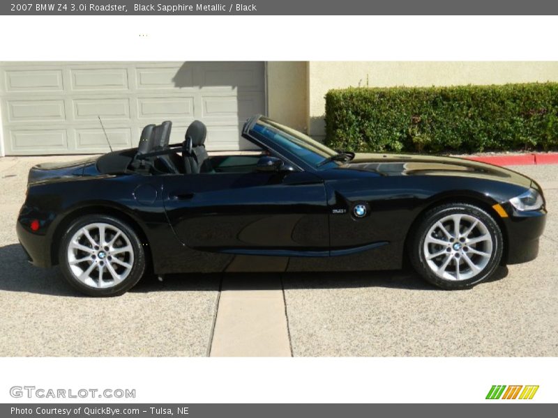 Black Sapphire Metallic / Black 2007 BMW Z4 3.0i Roadster