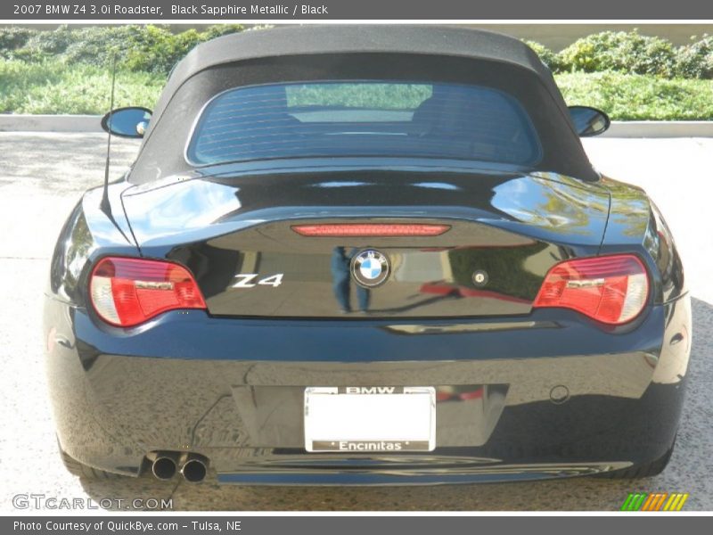 Black Sapphire Metallic / Black 2007 BMW Z4 3.0i Roadster