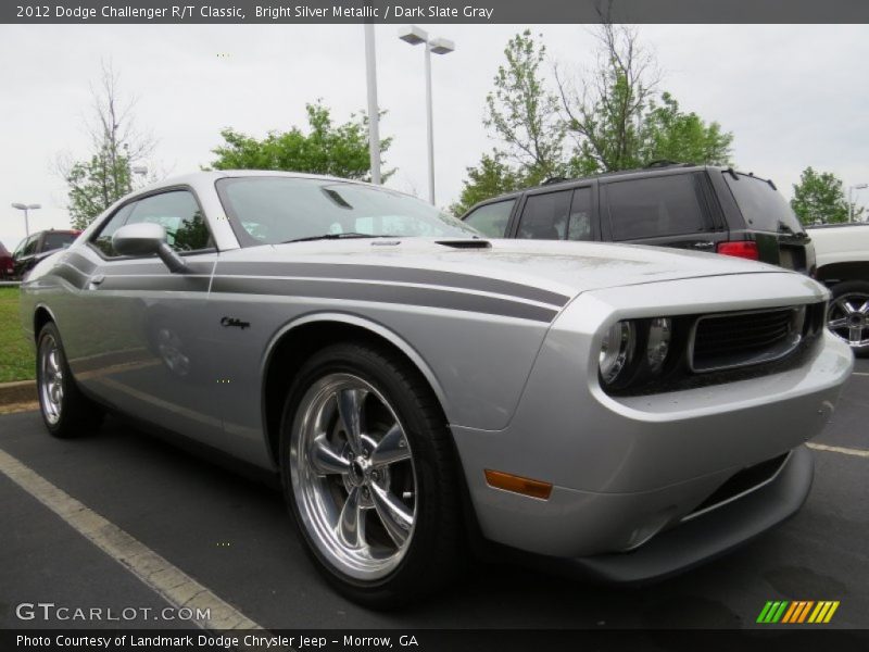 Bright Silver Metallic / Dark Slate Gray 2012 Dodge Challenger R/T Classic