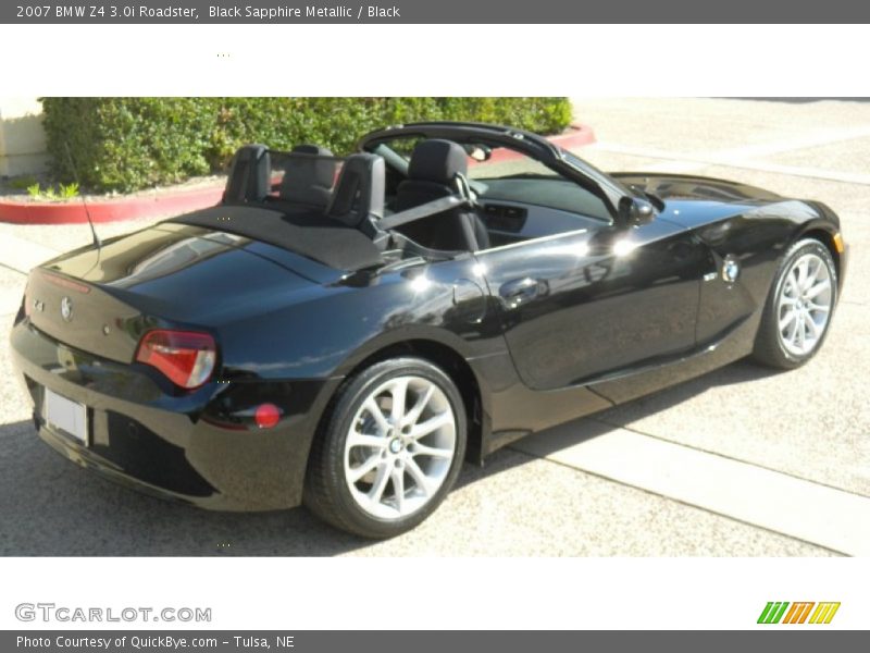 Black Sapphire Metallic / Black 2007 BMW Z4 3.0i Roadster