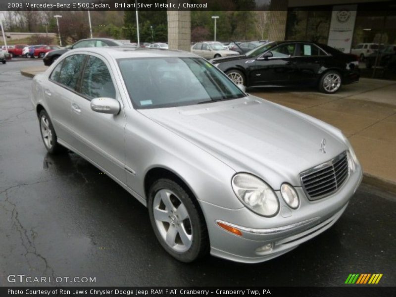 Brilliant Silver Metallic / Charcoal 2003 Mercedes-Benz E 500 Sedan