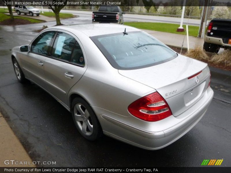 Brilliant Silver Metallic / Charcoal 2003 Mercedes-Benz E 500 Sedan