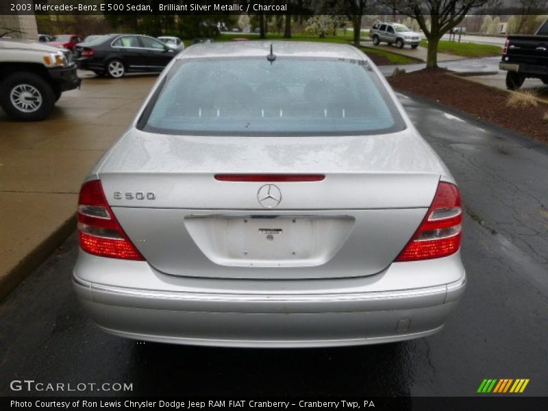 Brilliant Silver Metallic / Charcoal 2003 Mercedes-Benz E 500 Sedan