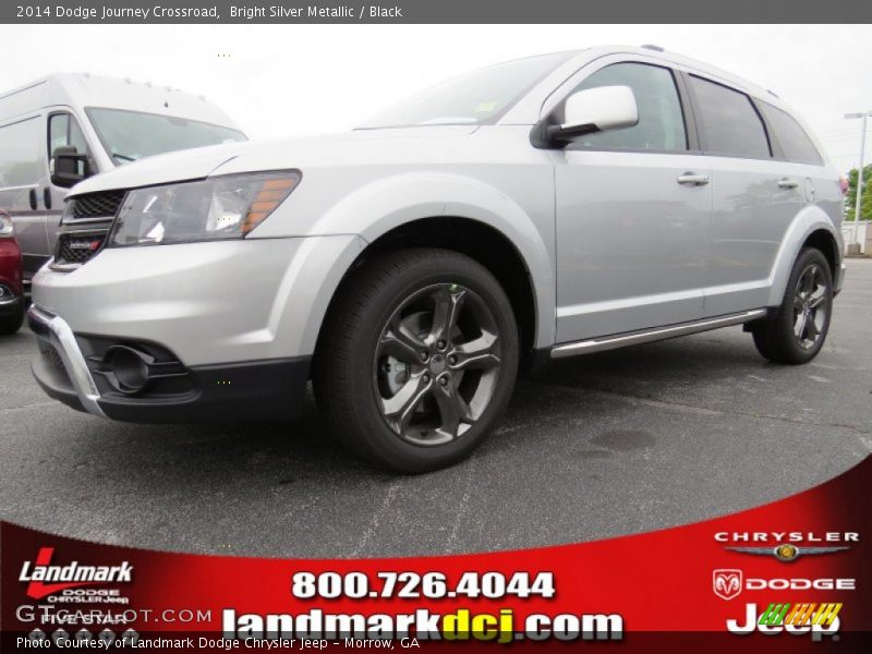 Bright Silver Metallic / Black 2014 Dodge Journey Crossroad