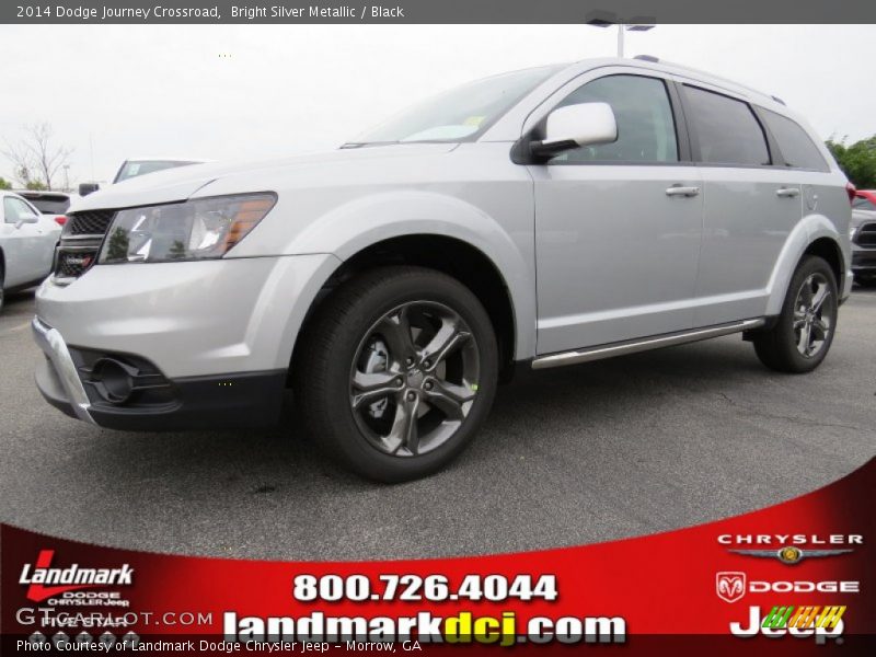 Bright Silver Metallic / Black 2014 Dodge Journey Crossroad