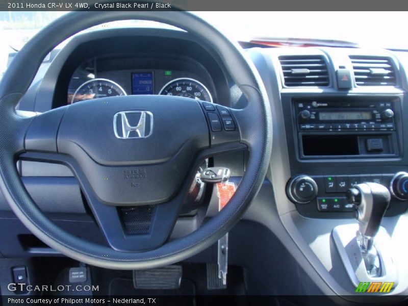 Crystal Black Pearl / Black 2011 Honda CR-V LX 4WD