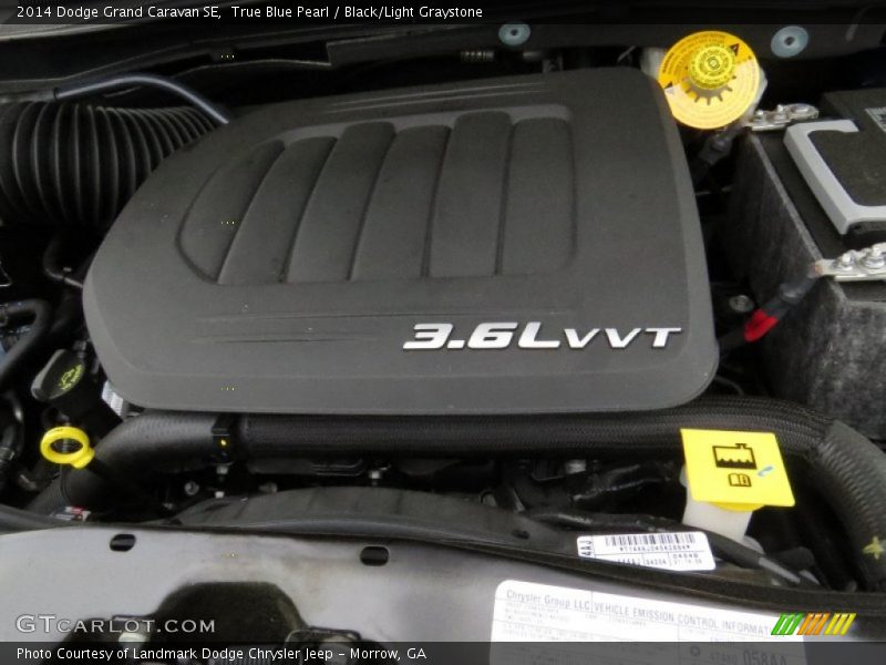 True Blue Pearl / Black/Light Graystone 2014 Dodge Grand Caravan SE