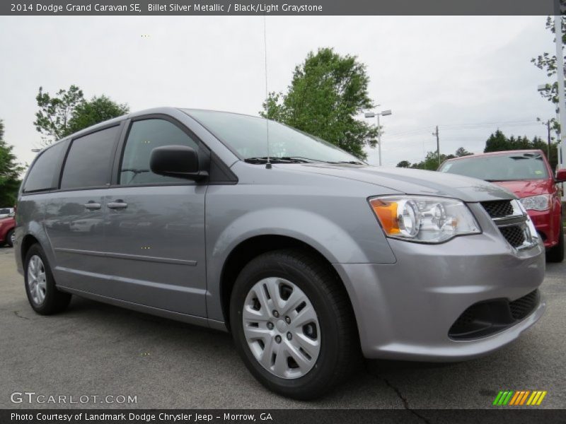 Billet Silver Metallic / Black/Light Graystone 2014 Dodge Grand Caravan SE