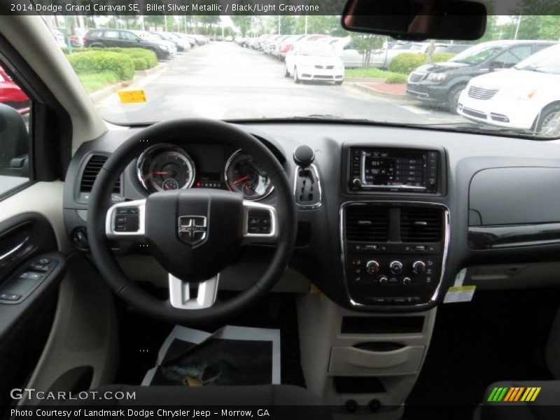 Billet Silver Metallic / Black/Light Graystone 2014 Dodge Grand Caravan SE