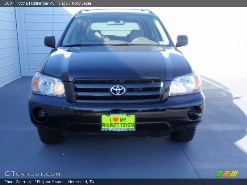Black / Ivory Beige 2007 Toyota Highlander V6