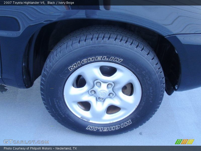 Black / Ivory Beige 2007 Toyota Highlander V6
