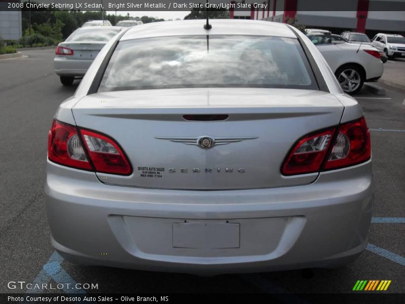 Bright Silver Metallic / Dark Slate Gray/Light Slate Gray 2008 Chrysler Sebring LX Sedan
