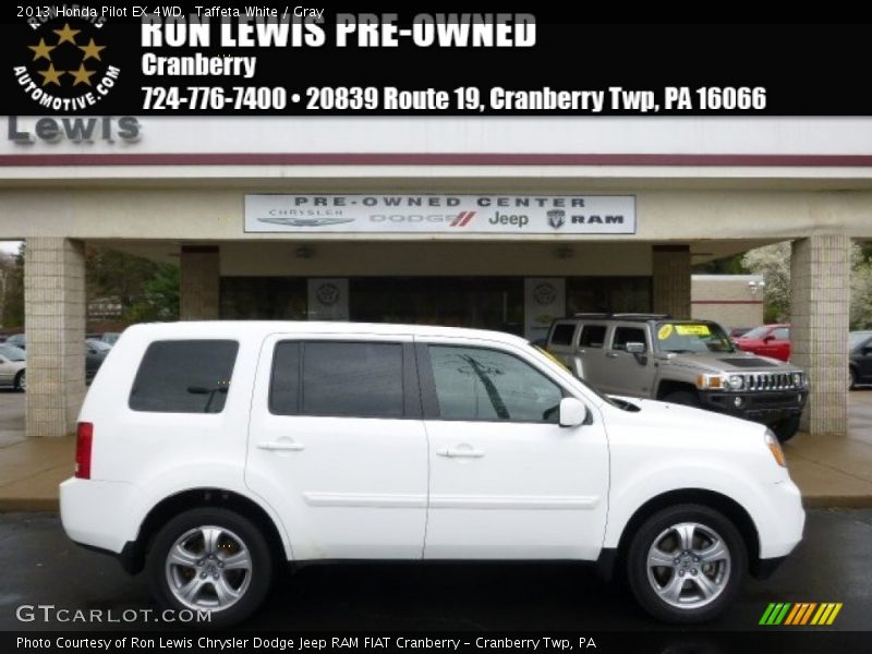 Taffeta White / Gray 2013 Honda Pilot EX 4WD