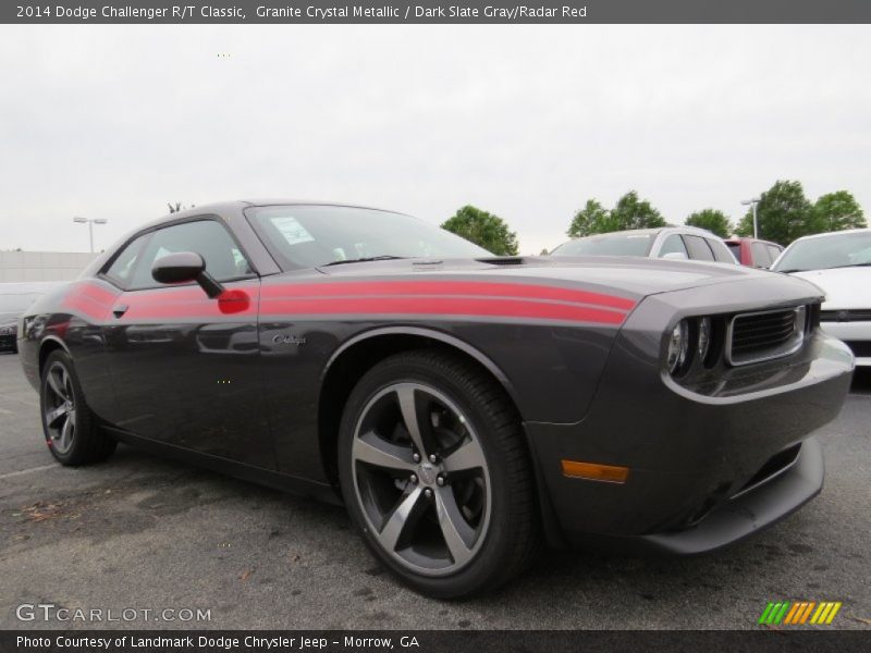 Granite Crystal Metallic / Dark Slate Gray/Radar Red 2014 Dodge Challenger R/T Classic
