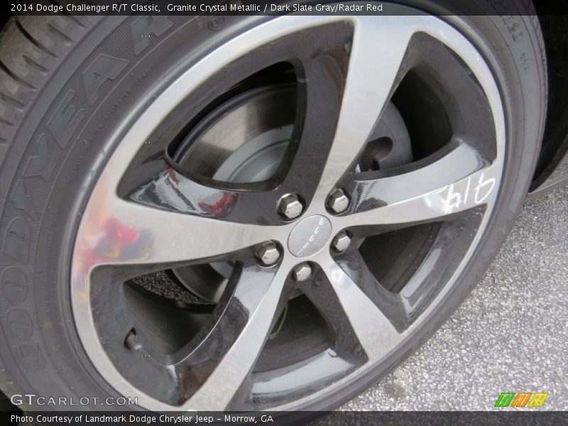 Granite Crystal Metallic / Dark Slate Gray/Radar Red 2014 Dodge Challenger R/T Classic