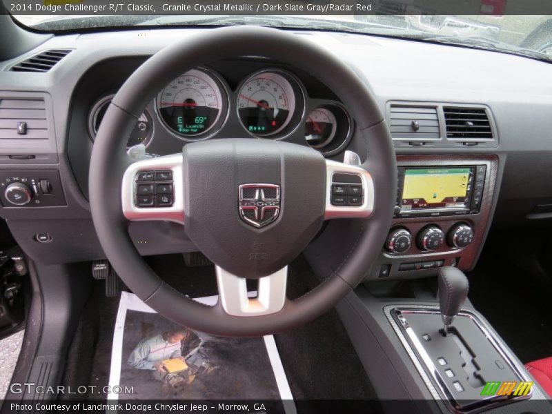 Granite Crystal Metallic / Dark Slate Gray/Radar Red 2014 Dodge Challenger R/T Classic