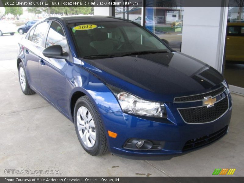 Blue Topaz Metallic / Jet Black/Medium Titanium 2012 Chevrolet Cruze LS