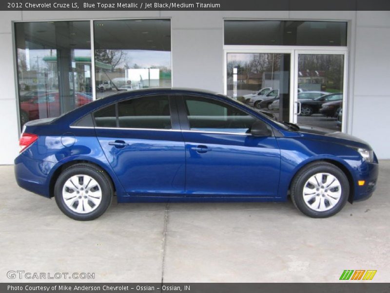 Blue Topaz Metallic / Jet Black/Medium Titanium 2012 Chevrolet Cruze LS