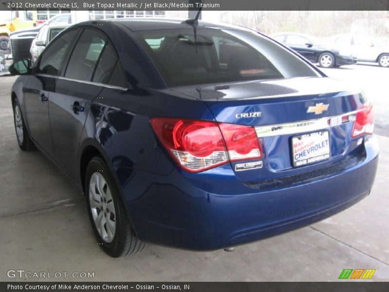 Blue Topaz Metallic / Jet Black/Medium Titanium 2012 Chevrolet Cruze LS