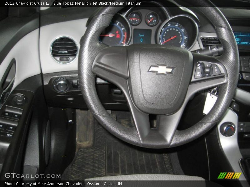 Blue Topaz Metallic / Jet Black/Medium Titanium 2012 Chevrolet Cruze LS