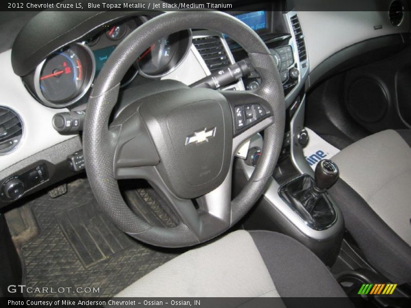 Blue Topaz Metallic / Jet Black/Medium Titanium 2012 Chevrolet Cruze LS