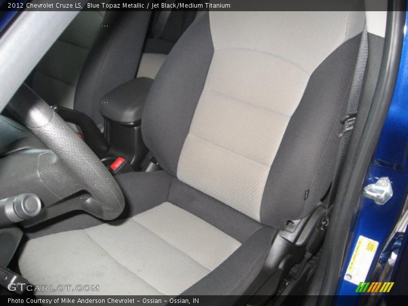 Blue Topaz Metallic / Jet Black/Medium Titanium 2012 Chevrolet Cruze LS