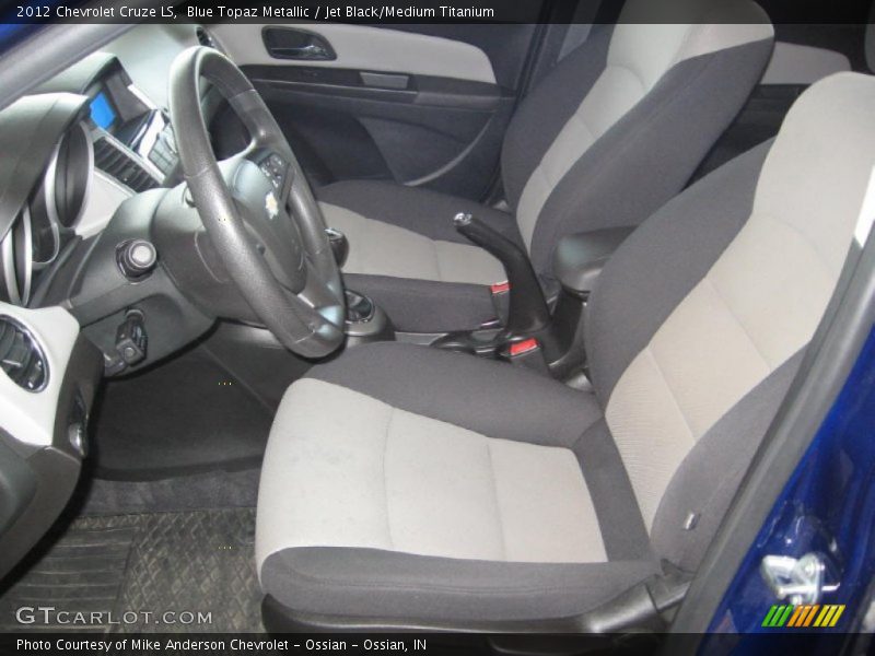 Blue Topaz Metallic / Jet Black/Medium Titanium 2012 Chevrolet Cruze LS
