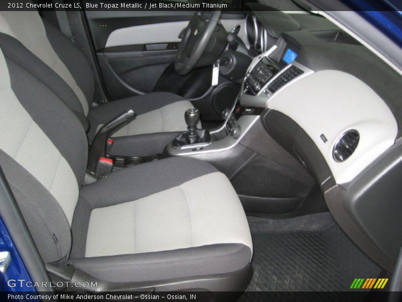 Blue Topaz Metallic / Jet Black/Medium Titanium 2012 Chevrolet Cruze LS