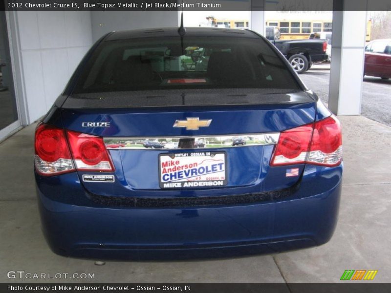 Blue Topaz Metallic / Jet Black/Medium Titanium 2012 Chevrolet Cruze LS