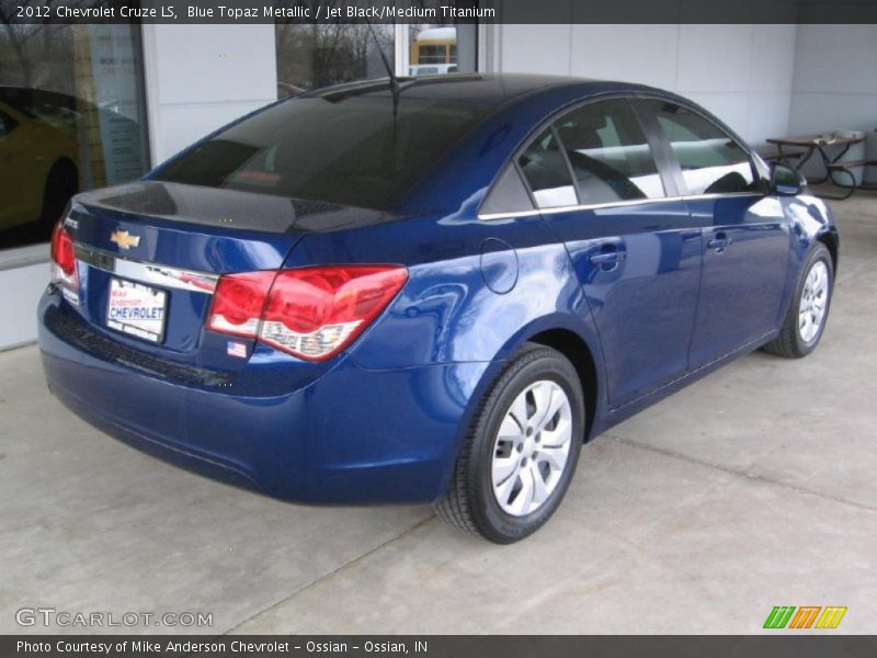 Blue Topaz Metallic / Jet Black/Medium Titanium 2012 Chevrolet Cruze LS