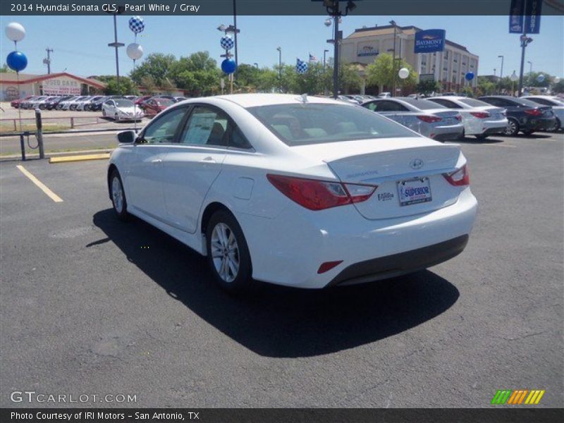 Pearl White / Gray 2014 Hyundai Sonata GLS