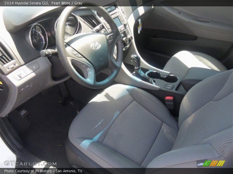 Pearl White / Gray 2014 Hyundai Sonata GLS