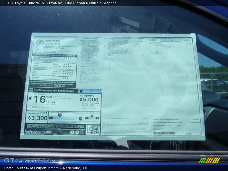 Blue Ribbon Metallic / Graphite 2014 Toyota Tundra TSS CrewMax