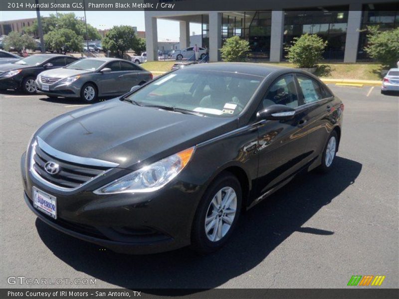 Phantom Black Metallic / Gray 2014 Hyundai Sonata GLS