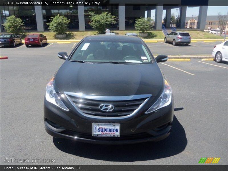 Phantom Black Metallic / Gray 2014 Hyundai Sonata GLS